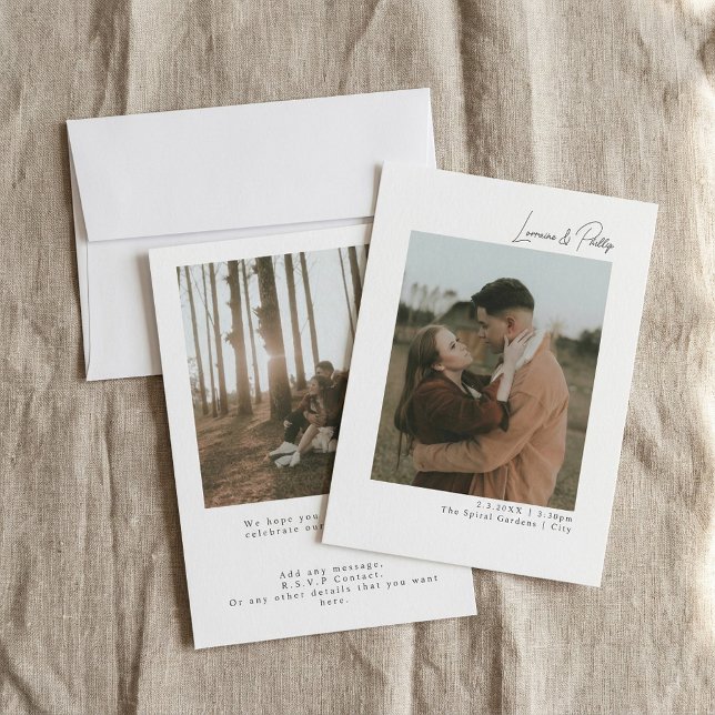 Elegant double Photo Wedding Invitation (Elegant double Photo Wedding Invitation)