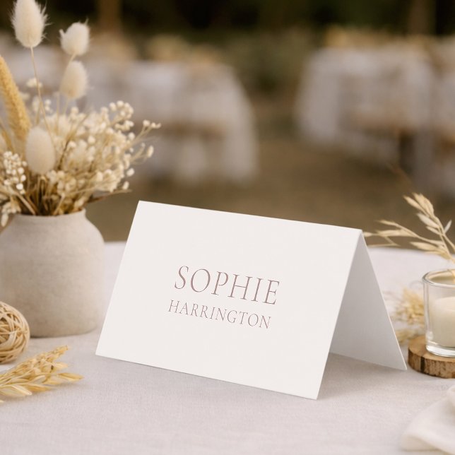 Elegant Double-Sided Wedding Place Card (Creator Uploaded)
