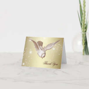 Elegant Dove Funeral Thank You Cards