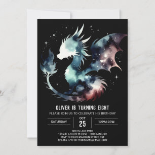 Elegant Dragon Birthday DIY Invitation