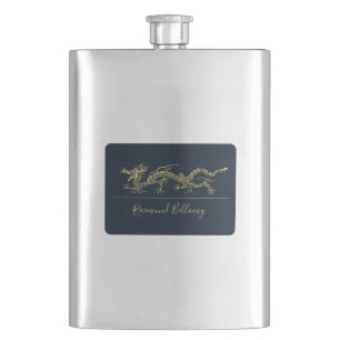 Elegant Dragon Hip Flask