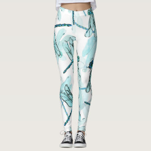 Elegant Dragonflies: Watercolor Wonder Leggings