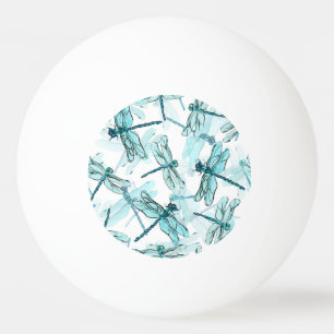 Elegant Dragonflies: Watercolor Wonder Ping Pong Ball