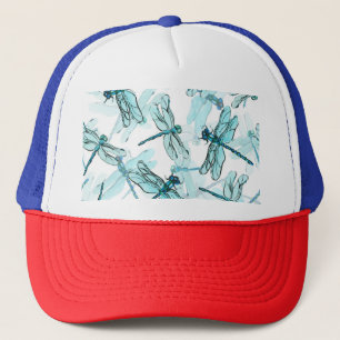 Elegant Dragonflies: Watercolor Wonder Trucker Hat