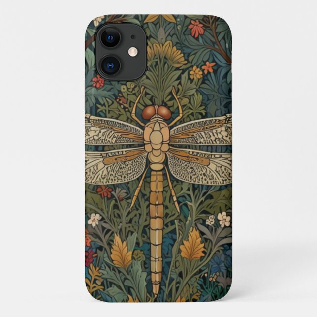 Elegant dragonfly artwork botanical boho chic Case-Mate iPhone case (Back)