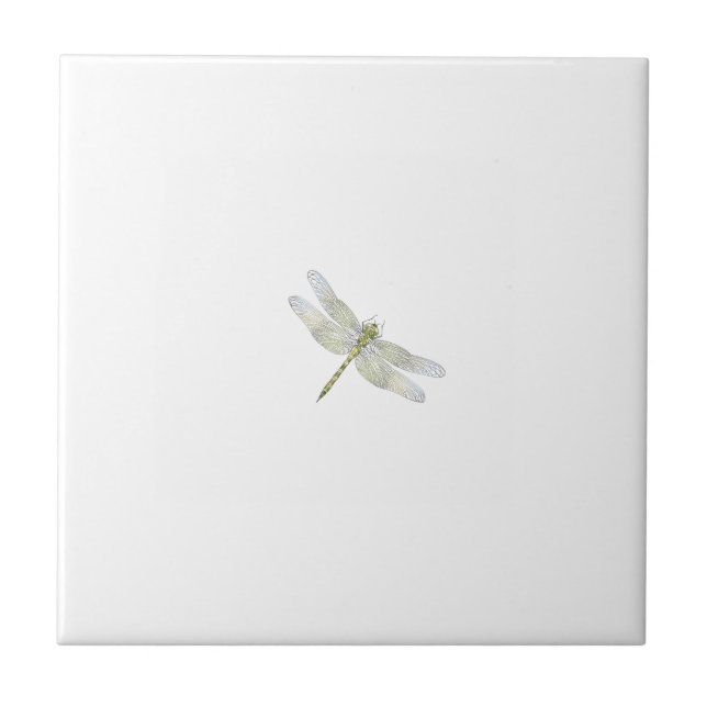 Elegant Dragonfly drawing  Tile (Front)