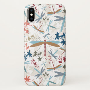 Elegant Dragonfly Pattern iPhone X Case