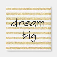 elegant dream big text on a gold and white