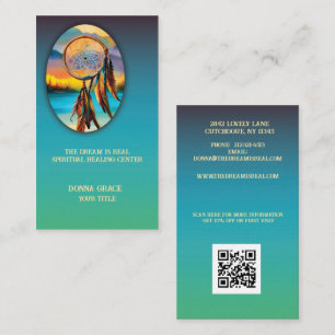 Elegant Dream Catcher Spiritual Healing Business Card