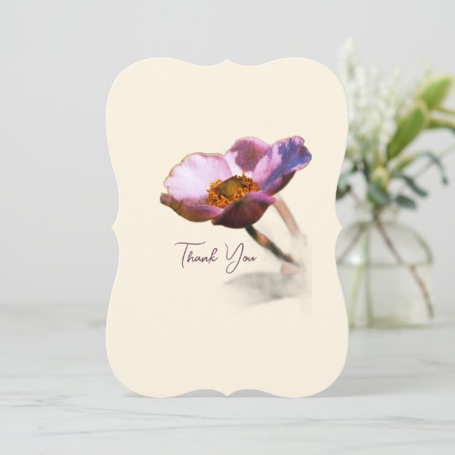 Elegant Dream Flowers – Fantasy Nature Thank You Holiday Card (Standing Front)