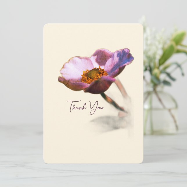Elegant Dream Flowers – Fantasy Nature Thank You Holiday Card (Standing Front)