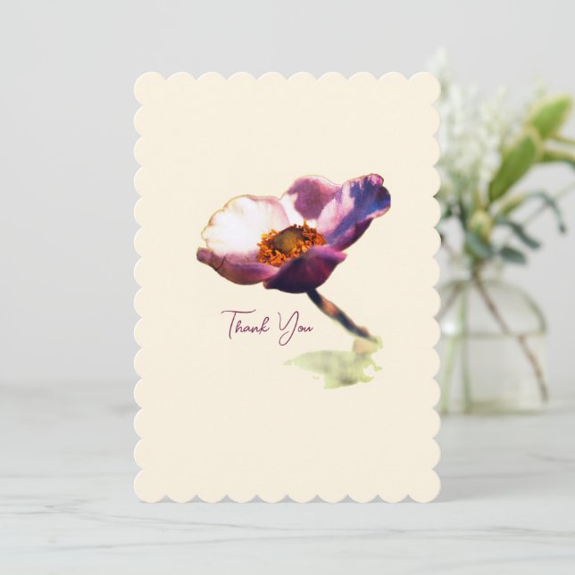 Elegant Dream Flowers – Fantasy Nature Thank You Holiday Card (Standing Front)