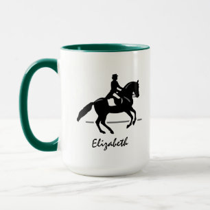 Elegant Dressage Rider Performing a Pirouette Mug