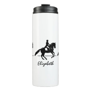 Elegant Dressage Rider Performing a Pirouette Thermal Tumbler