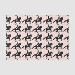 Elegant Dressage Rider Performing a Pirouette Tissue Paper