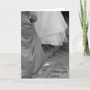 Elegant Dresses "Please Be My Bridesmaid" Card