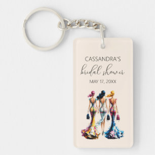 Elegant Dressing Girls Bridal Shower Key Ring