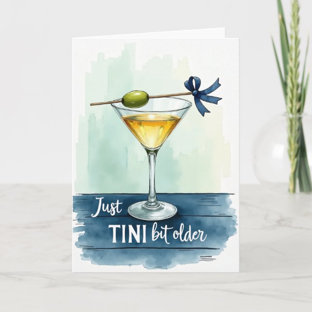 Elegant Drink Birthday Card (Front)