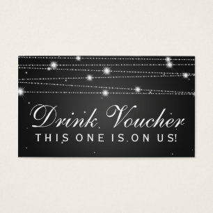 Elegant Drink Voucher Sparkling Lines Black