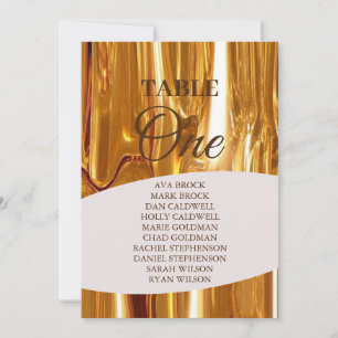 Elegant Dripping Gold Table 1 One Seating Chart  Invitation