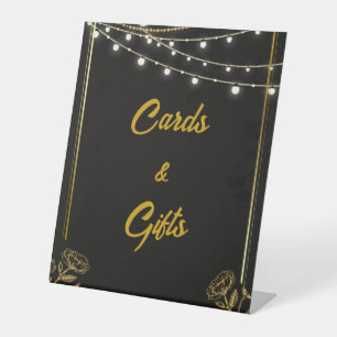 Elegant Dual Birthday Soiree Cards & Gifts  Pedestal Sign