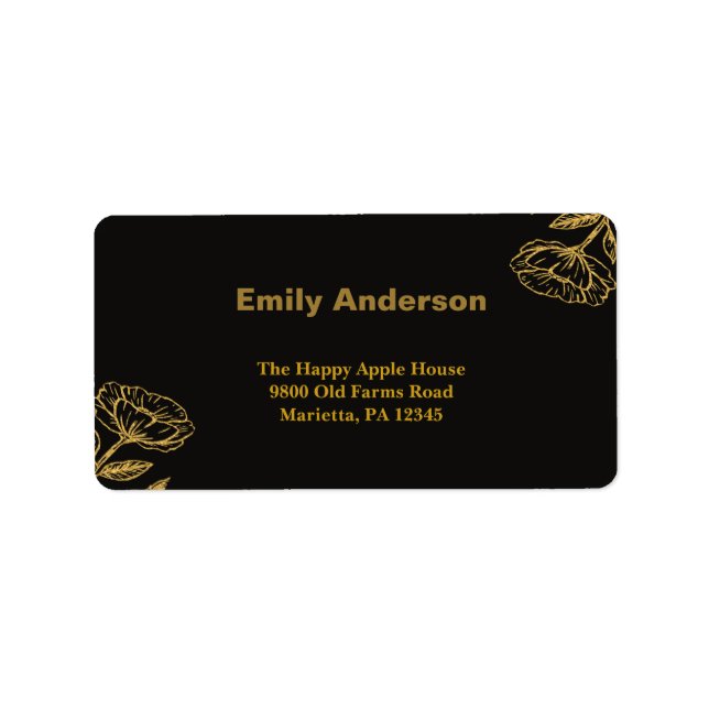 Elegant Dual Birthday Soiree  Label (Front)
