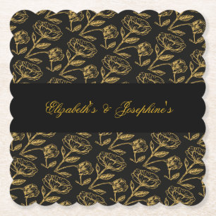 Elegant Dual Birthday Soiree  Paper Coaster