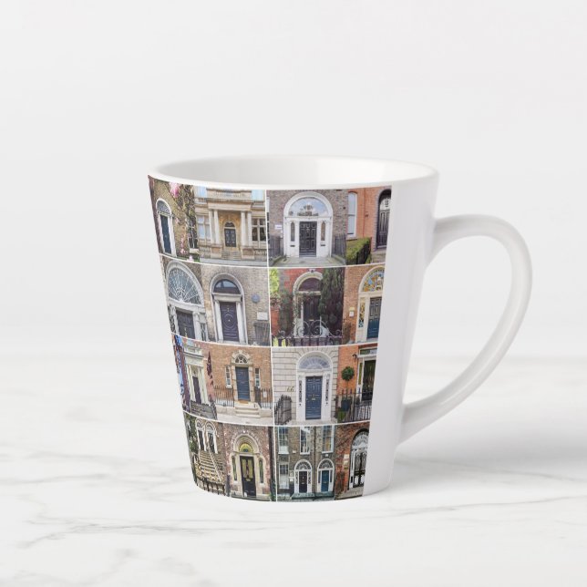 Elegant Dublin Doors Latte Mug (Right)