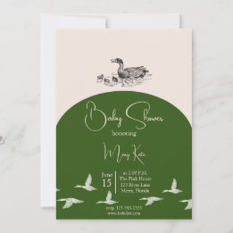 Elegant Duck Baby Shower Bundle Invitation