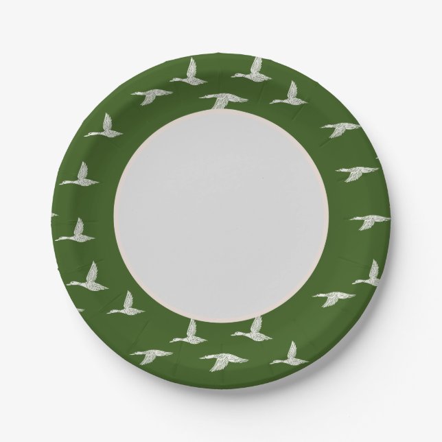 Elegant Duck Baby Shower Bundle Paper Plate (Front)