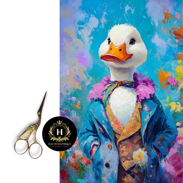 Elegant Duck Whimsical Spring Decoupage Tissue Paper (Creator Uploaded)