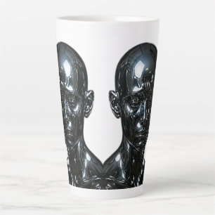 Elegant duo Chrome Faces Latte Mug