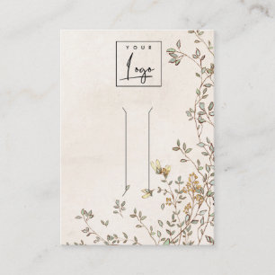 Elegant Dusky Floral Vine Ivory Hair Clip Display Business Card