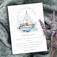 Elegant Dusky Sailboat Yacht Seascape Wedding