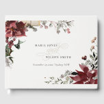 Elegant Dusky Warm Winter Festive Foliage Wedding Guest Book<br><div class="desc">If you need any further customisation please feel free to message me on yellowfebstudio@gmail.com.</div>