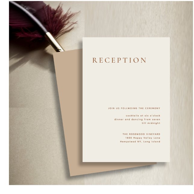 Elegant Dusty Beige Modern Typography Wedding Enclosure Card (Creator Uploaded)