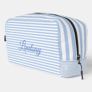 Elegant Dusty Blue Bachelorette Weekend Party Dopp Kit