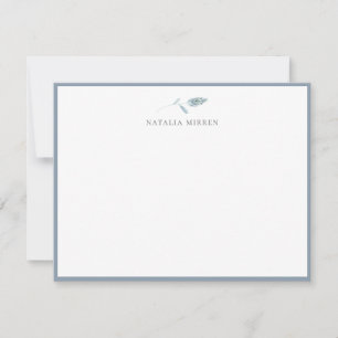 Elegant Dusty Blue Botanical Card