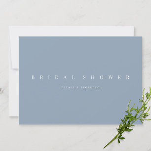 Elegant Dusty Blue Bridal Shower Invitation
