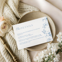 Elegant Dusty Blue Floral Garden Wedding Details