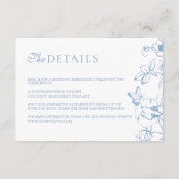 Elegant Dusty Blue Floral Garden Wedding Details