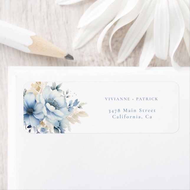Elegant Dusty  Blue Floral Spring Bloom Wedding  (Insitu)