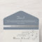 Elegant Dusty Blue Floral Wedding Invitation