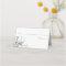 Elegant Dusty Blue Floral Wedding Place Card
