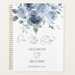 Elegant Dusty Blue Floral Wedding Planner<br><div class="desc">The wedding planner is a breathtakingly beautiful design that exudes a sense of romance and sophistication. The delicate blue hues of the watercolor floral pattern create a sense of tranquillity, while the calligraphy script adds an element of elegance and refinement. The overall effect is one of timeless beauty that perfectly...</div>