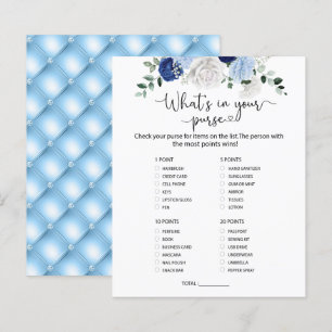 Elegant Dusty Blue Floral What is in your purse