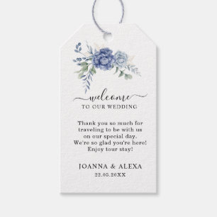 Elegant Dusty Blue Greenery Wedding Supplies Gift Tags