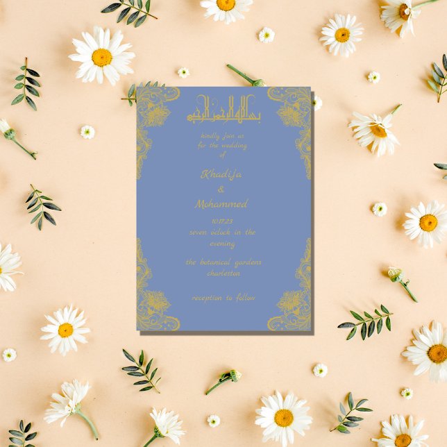 ELEGANT dusty blue  ISLAMIC WEDDING  Invitati Invitation (Creator Uploaded)