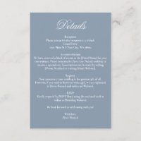 Elegant Dusty Blue Minimalist Wedding Details