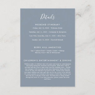 Elegant Dusty Blue Modern Details Enclosure Card